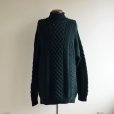 画像1: BLARNEY WOOLLEN MILLS タートルネック フィッシャーマンセーター　<br>MADE IN IRELAND　<br>表記XL<br> (1)