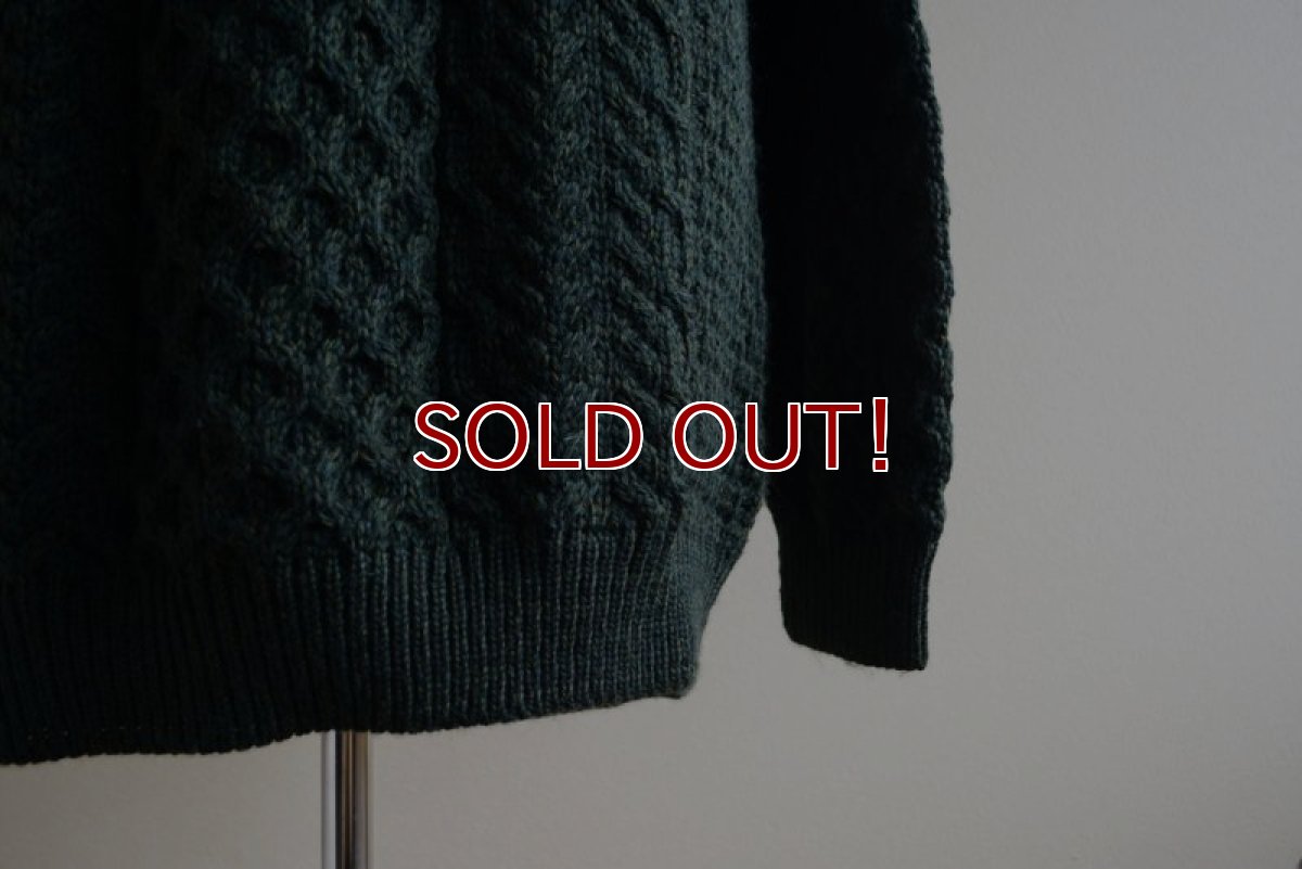 画像10: BLARNEY WOOLLEN MILLS タートルネック フィッシャーマンセーター　 MADE IN IRELAND　 表記XL  (10)