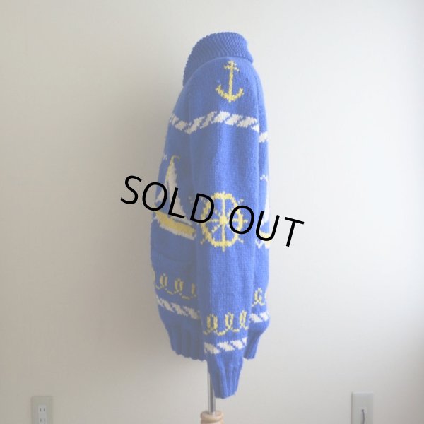 画像4: 1960〜 ヨット柄カウチンセーター  実寸L