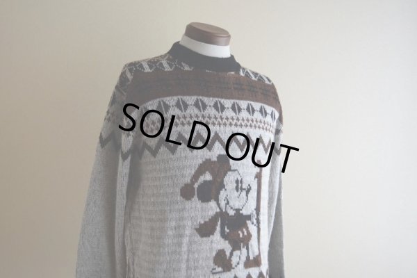 画像7: 1970s KENNINGTON ミッキーマウス ジャガードニットセーター  表記M