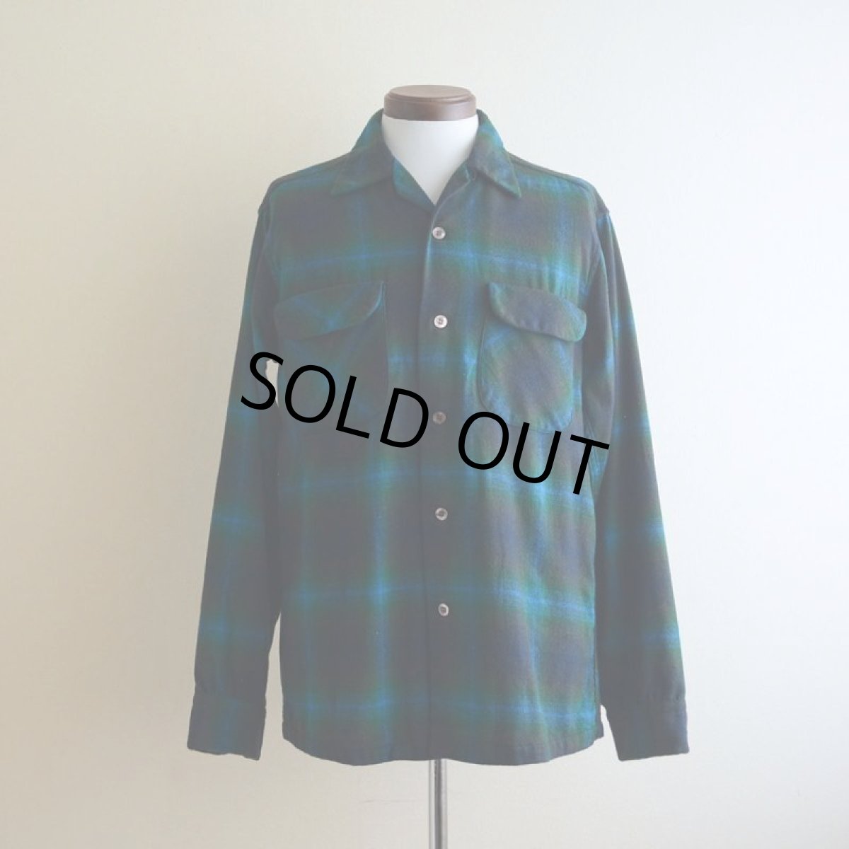 画像1: 1960s PENDLETON ウールシャツ　 オンブレーチェック　 表記M  (1)