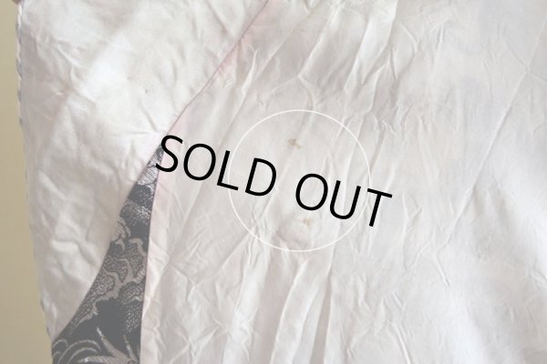 画像16: 1950s Pearl Line 西陣織 寅×龍スーベニアガウン　 黒×銀　 表記S 