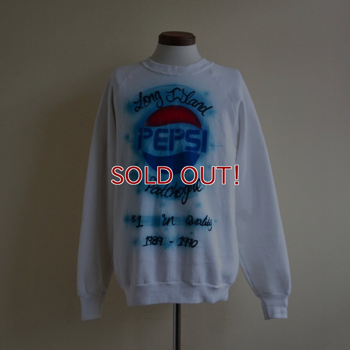 画像1: 1990s PEPSI 両面エアブラシペイントスウェット　 MADE IN USA　 表記L  (1)