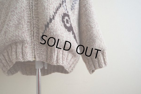 画像10: 1960s〜 フィッシング柄カウチンセーター  実寸ML