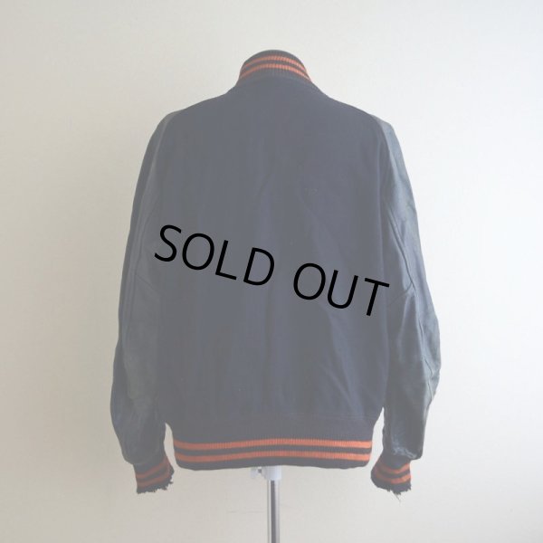 画像3: 1940s〜 LOWE&CAMPBELL 袖レザーボタンスタジャン  実寸ML