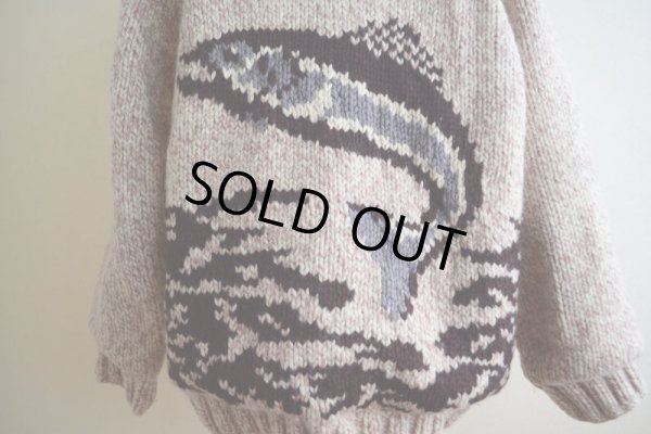 画像13: 1960s〜 フィッシング柄カウチンセーター  実寸ML