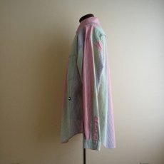 画像4: 1990s TOMMY HILFIGER シアサッカーBDシャツ　 表記L  (4)