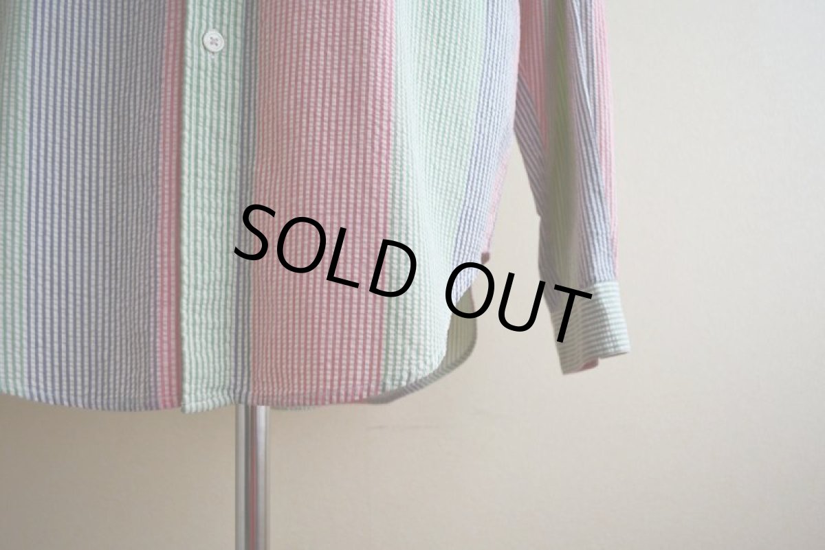 画像9: 1990s TOMMY HILFIGER シアサッカーBDシャツ　 表記L  (9)