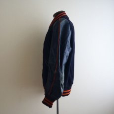 画像4: 1940s〜 LOWE&CAMPBELL 袖レザーボタンスタジャン　 実寸ML  (4)