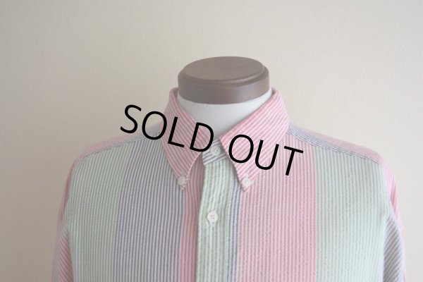 画像6: 1990s TOMMY HILFIGER シアサッカーBDシャツ　 表記L 