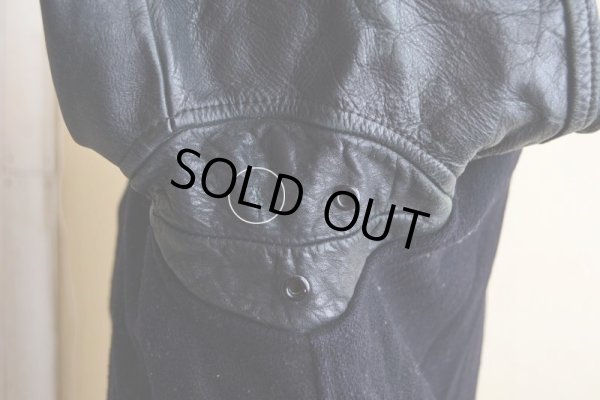 画像15: 1940s〜 LOWE&CAMPBELL 袖レザーボタンスタジャン  実寸ML