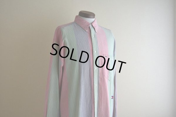 画像7: 1990s TOMMY HILFIGER シアサッカーBDシャツ　 表記L 