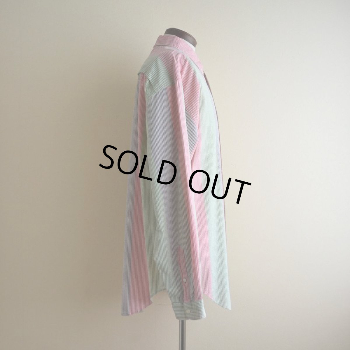 画像2: 1990s TOMMY HILFIGER シアサッカーBDシャツ　 表記L  (2)