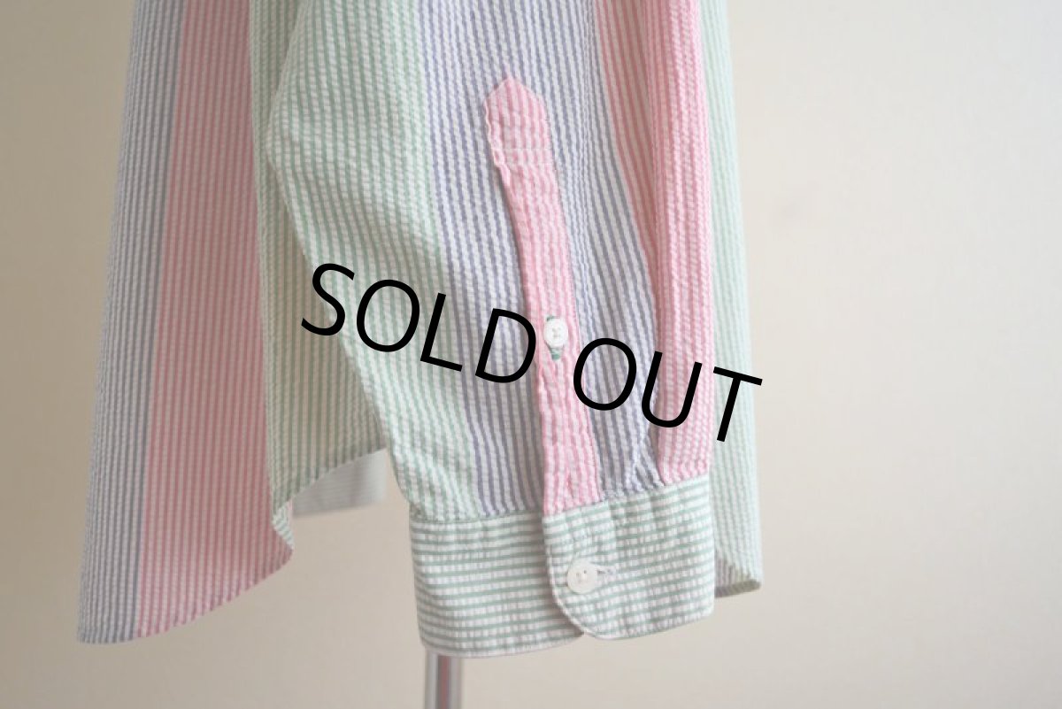 画像10: 1990s TOMMY HILFIGER シアサッカーBDシャツ　 表記L  (10)