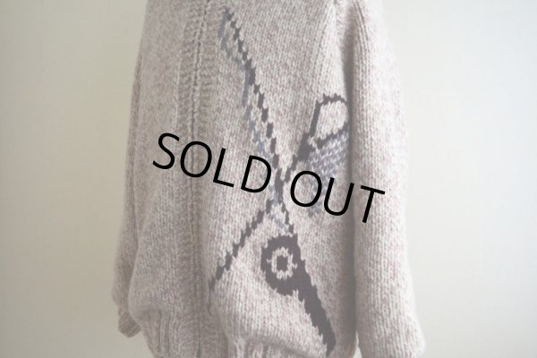 画像9: 1960s〜 フィッシング柄カウチンセーター  実寸ML