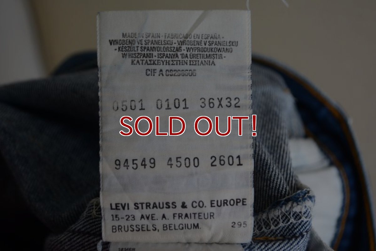 画像5: EURO LEVI'S 501　 MADE IN SPAIN　 表記 W36 L32  (5)