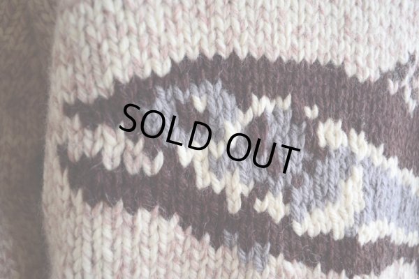 画像14: 1960s〜 フィッシング柄カウチンセーター  実寸ML