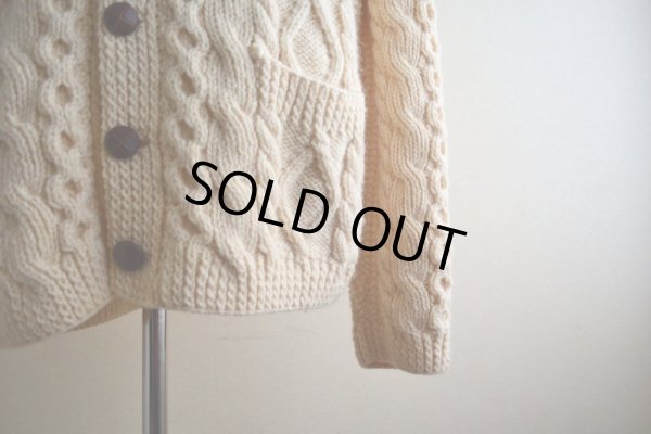 画像9: KELLY KNITWEAR フィッシャーマンニットカーディガン　 MADE IN IRELAND　 実寸L 