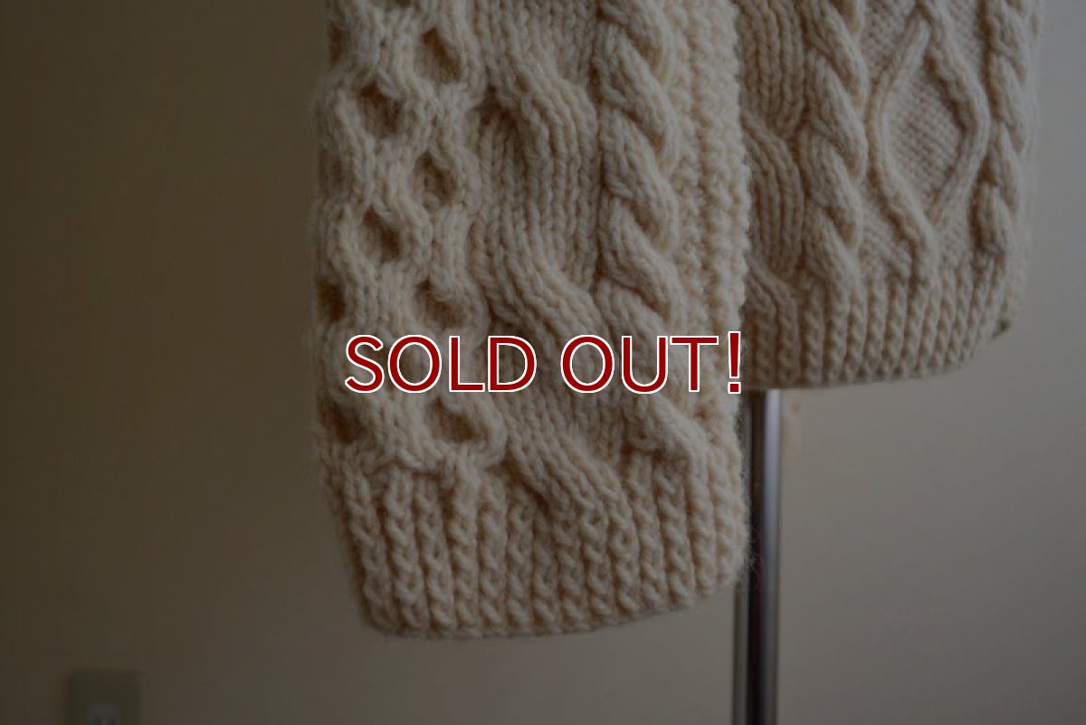 画像11: KELLY KNITWEAR フィッシャーマンニットカーディガン　 MADE IN IRELAND　 実寸L  (11)