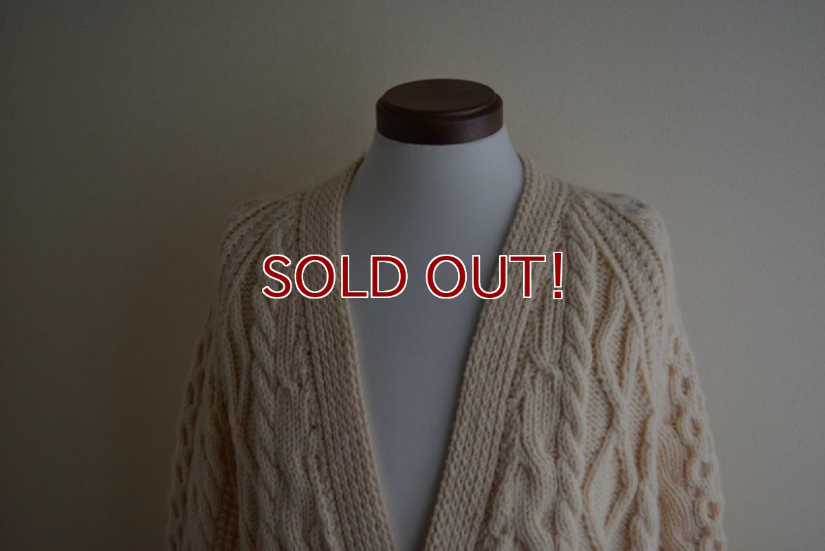画像6: KELLY KNITWEAR フィッシャーマンニットカーディガン　 MADE IN IRELAND　 実寸L  (6)