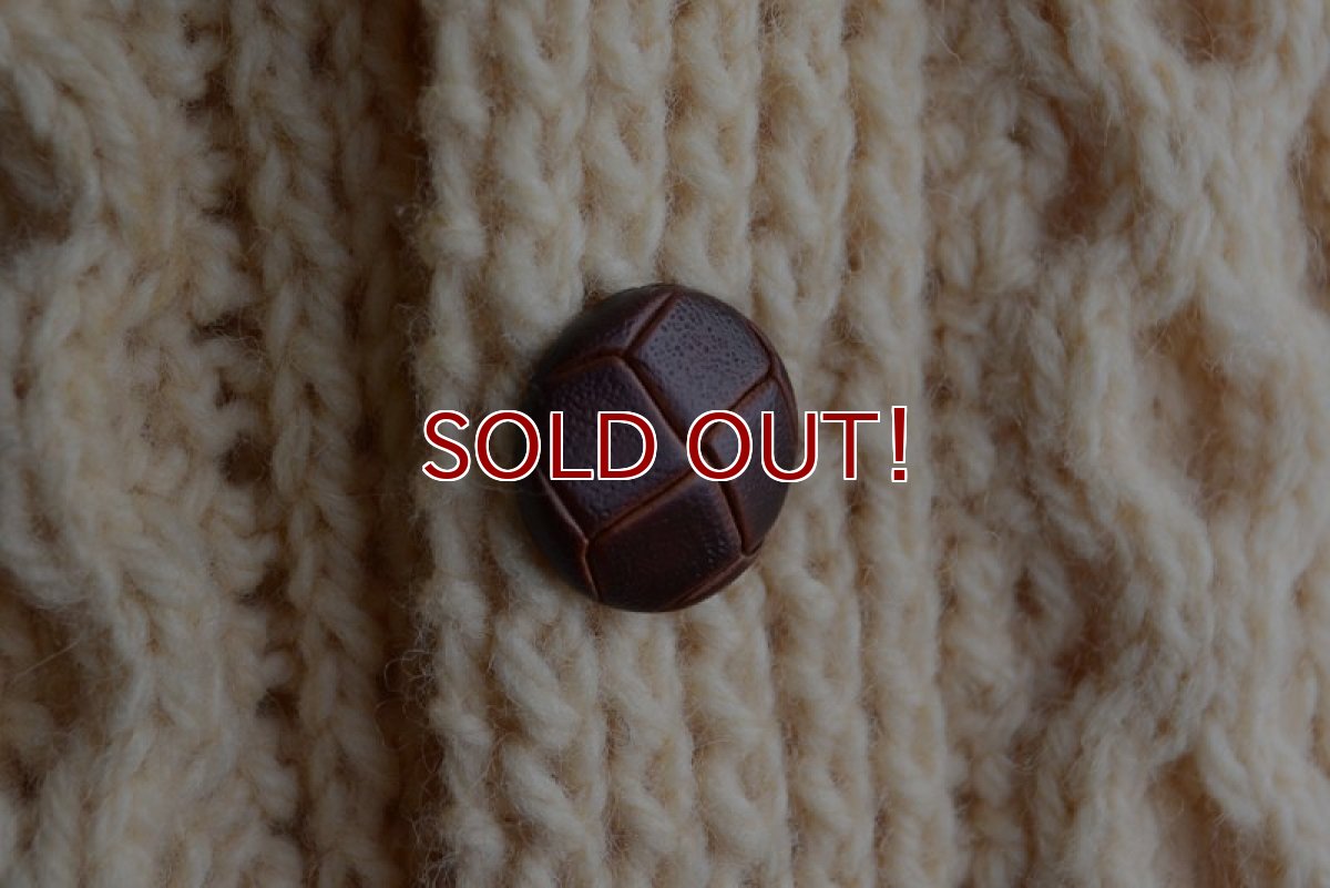 画像8: KELLY KNITWEAR フィッシャーマンニットカーディガン　 MADE IN IRELAND　 実寸L  (8)