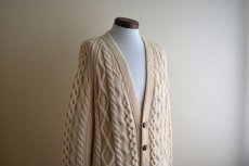 画像7: KELLY KNITWEAR フィッシャーマンニットカーディガン　 MADE IN IRELAND　 実寸L  (7)