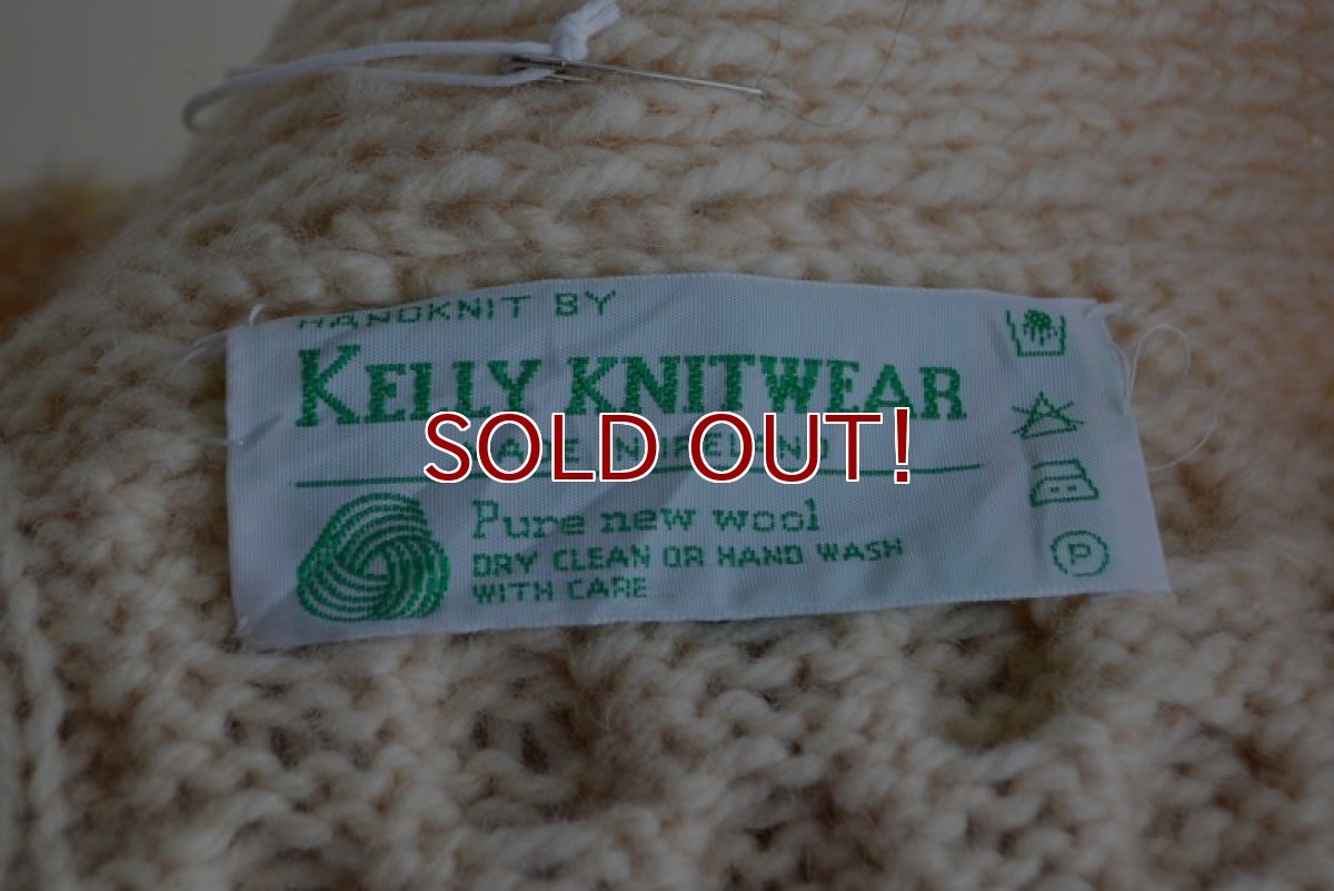 画像5: KELLY KNITWEAR フィッシャーマンニットカーディガン　 MADE IN IRELAND　 実寸L  (5)