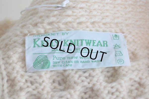 画像5: KELLY KNITWEAR フィッシャーマンニットカーディガン　 MADE IN IRELAND　 実寸L 