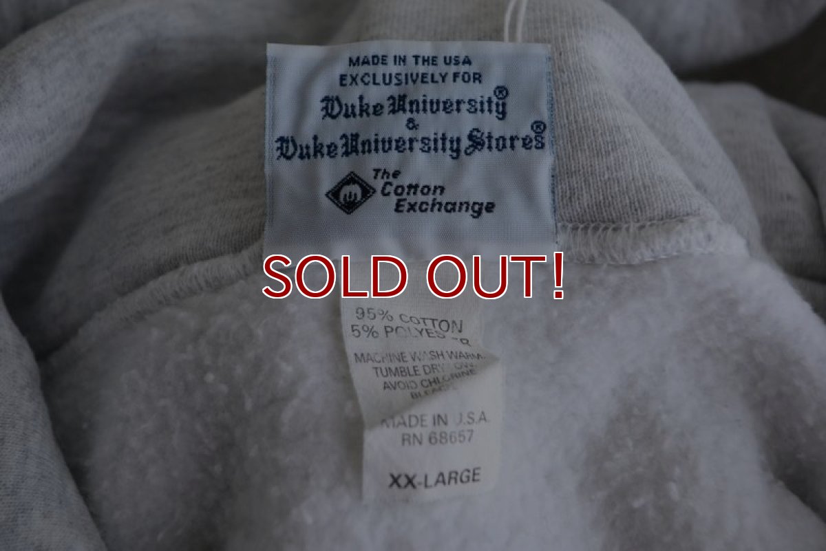 画像6: 1990s The Cotton Exchange DUKE UNIVERSITY リバースウィーブパーカー　 MADE IN USA　 表記XXL  (6)