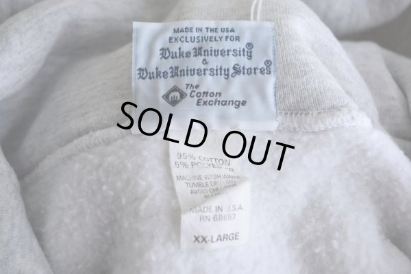 画像6: 1990s The Cotton Exchange DUKE UNIVERSITY リバースウィーブパーカー  MADE IN USA  表記XXL
