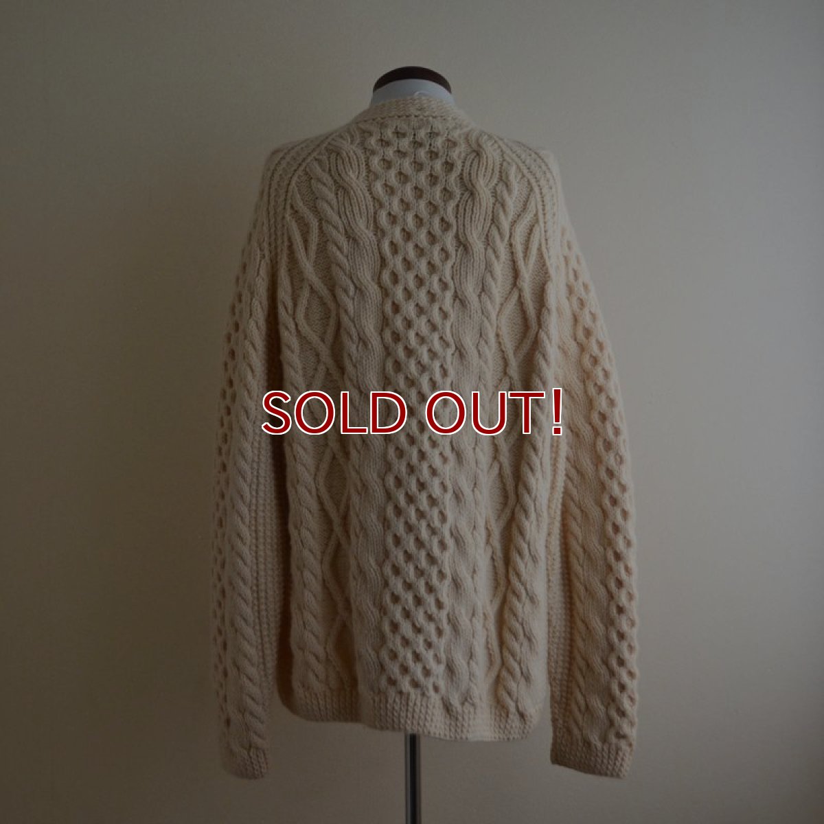 画像3: KELLY KNITWEAR フィッシャーマンニットカーディガン　 MADE IN IRELAND　 実寸L  (3)