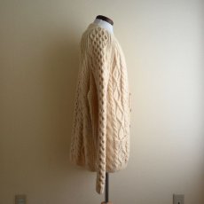 画像2: KELLY KNITWEAR フィッシャーマンニットカーディガン　 MADE IN IRELAND　 実寸L  (2)