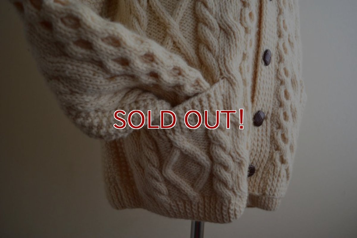 画像10: KELLY KNITWEAR フィッシャーマンニットカーディガン　 MADE IN IRELAND　 実寸L  (10)