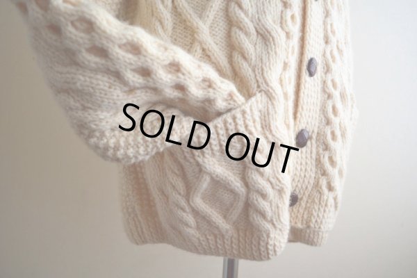 画像10: KELLY KNITWEAR フィッシャーマンニットカーディガン　 MADE IN IRELAND　 実寸L 