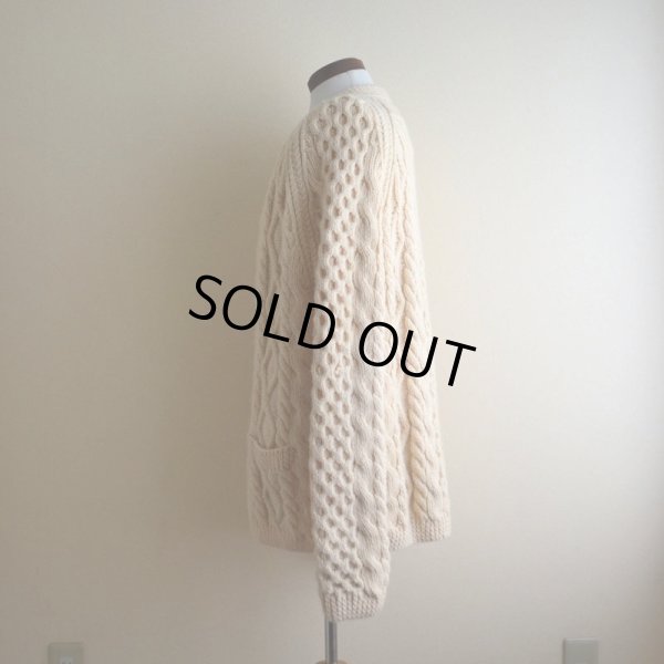 画像4: KELLY KNITWEAR フィッシャーマンニットカーディガン　 MADE IN IRELAND　 実寸L 