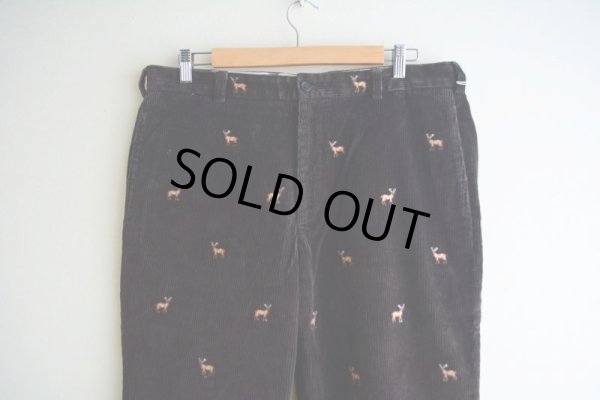 画像6: Brooks Brothers シカ刺繍 太畝コーデュロイパンツ  表記W36 L30