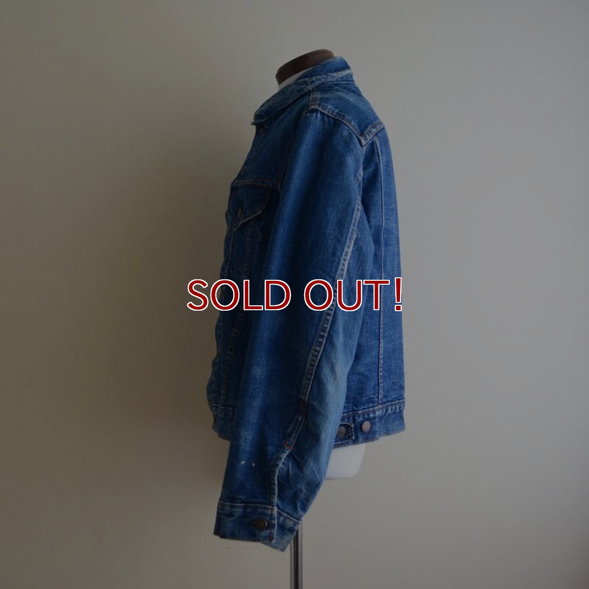 画像4: 1960s〜 LEVI'S 70505E 裏ブランケット付きデニムジャケット　 実寸42  (4)