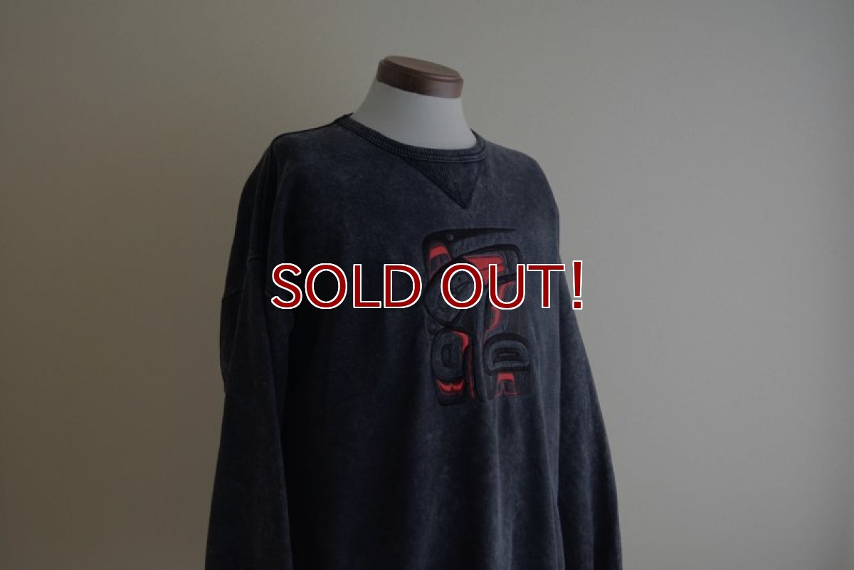 画像7: FUZZY STONEWASH ハイダアート刺繍スウェット　 MADE IN CANADA　 表記M  (7)