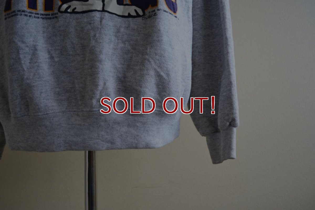 画像12: 1980s JOE COOL MINNESOTA VIKINGS NFL プリントスウェット　 実寸L-XL  (12)