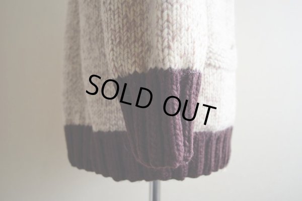 画像10: 1960s〜 ダイヤ柄カウチンセーター　 実寸M 