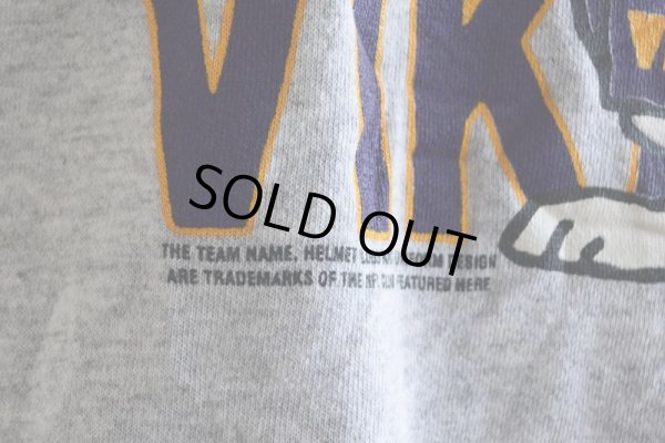 画像11: 1980s JOE COOL MINNESOTA VIKINGS NFL プリントスウェット　 実寸L-XL 