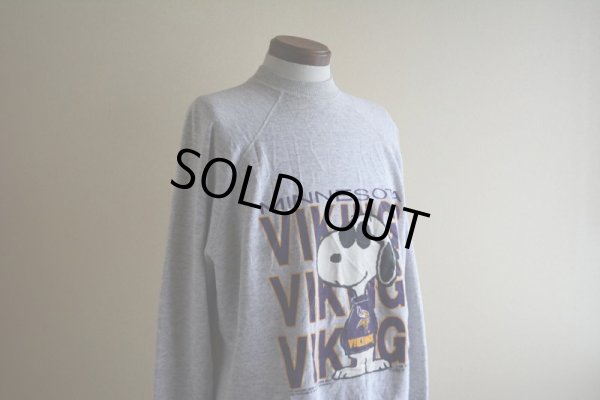 画像7: 1980s JOE COOL MINNESOTA VIKINGS NFL プリントスウェット　 実寸L-XL 