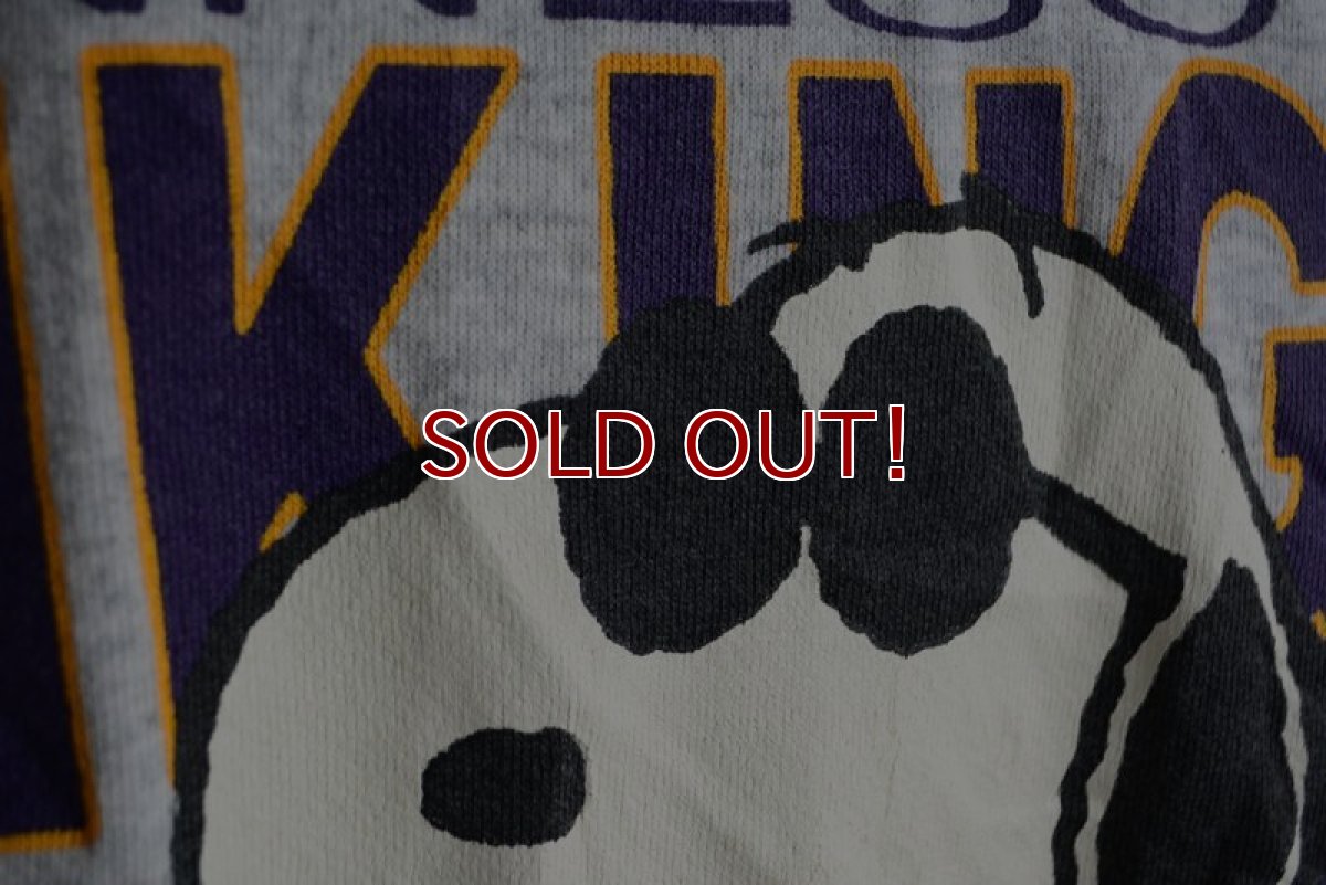画像9: 1980s JOE COOL MINNESOTA VIKINGS NFL プリントスウェット　 実寸L-XL  (9)