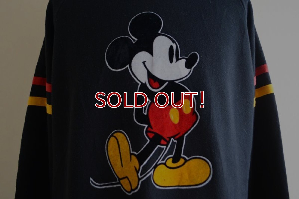 画像8: 1980s Mickey Mouse フロッキースウェット　 表記XL  (8)