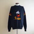 画像1: 1980s Mickey Mouse フロッキースウェット　<br>表記XL<br> (1)