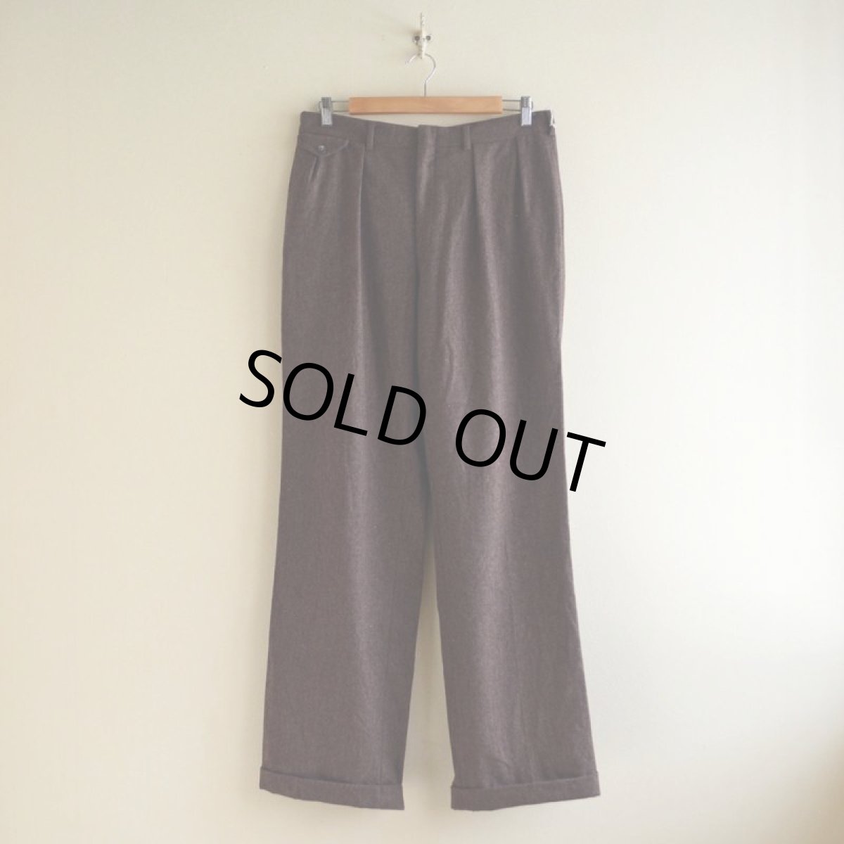 画像1: 1990s Polo by RalphLauren ツータックウールトラウザー　 MADE IN USA　 実寸W32  (1)