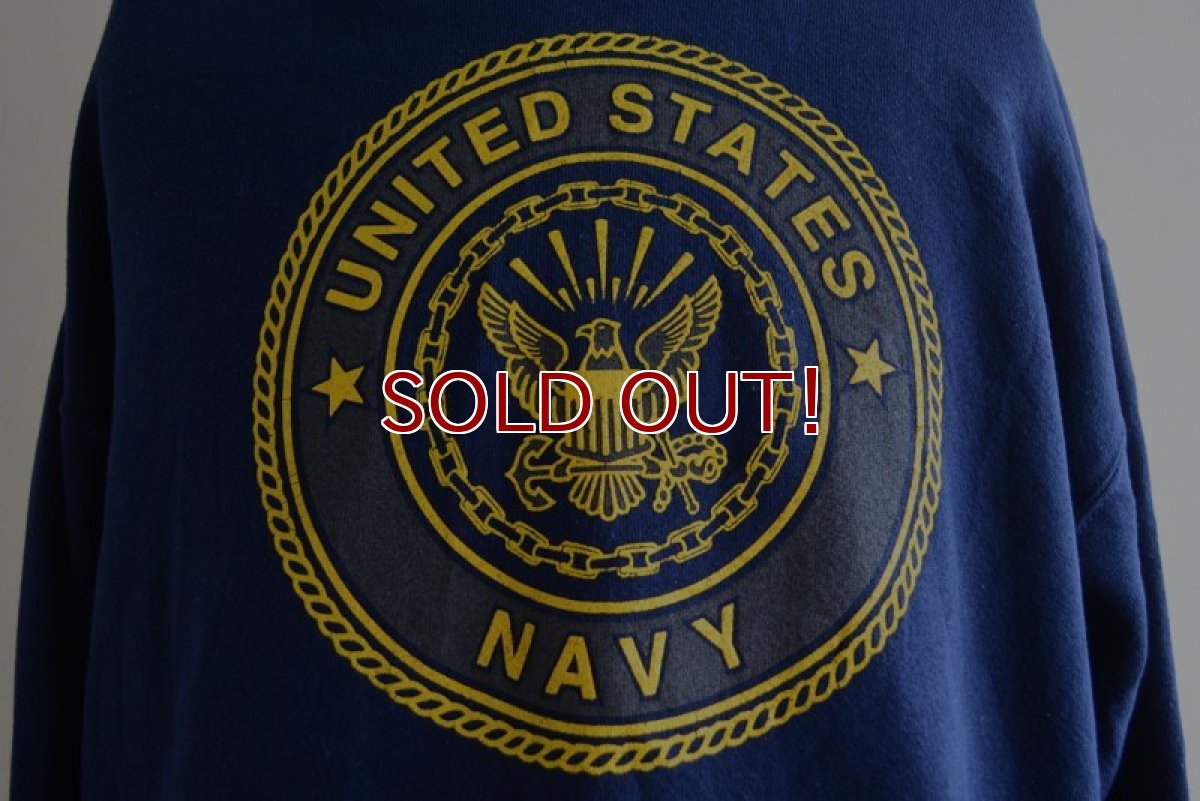 画像8: US.NAVY スウェットパーカー　 MADE IN USA　 表記L  (8)