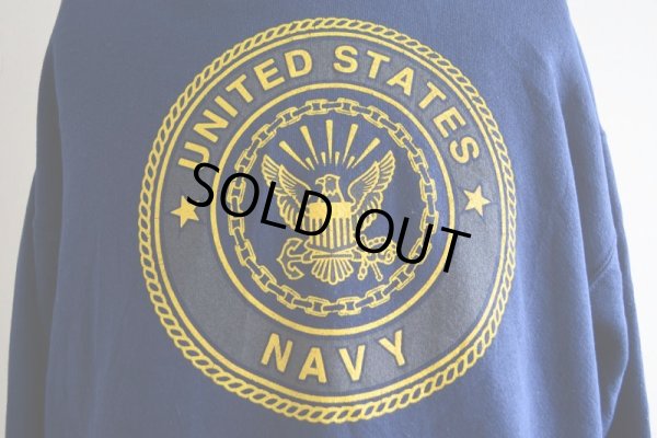 画像8: US.NAVY スウェットパーカー  MADE IN USA  表記L