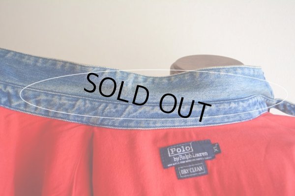 画像18: 1990s Polo by Ralph Lauren チンスト付きデニムジャケット  MADE IN USA  表記XL