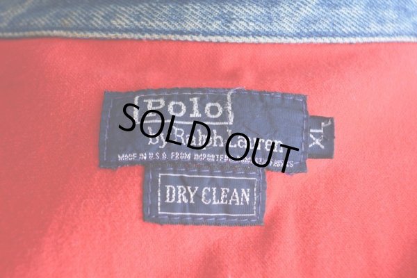 画像6: 1990s Polo by Ralph Lauren チンスト付きデニムジャケット  MADE IN USA  表記XL